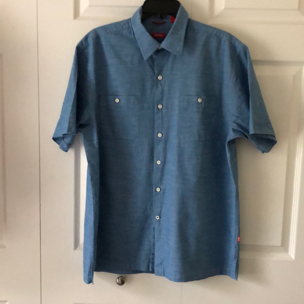 NWOT Izod Men’s Button Down Short Sleeve Shirt Lge
